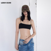 LEDIM WANG细肩带抹胸内衣文胸女2026春夏新款 黑色内搭打底外穿