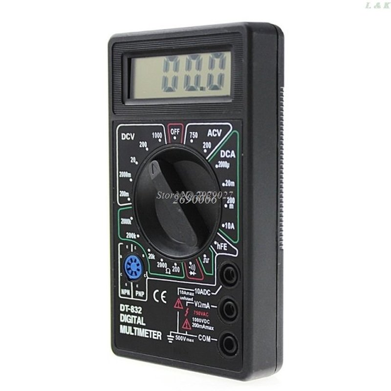 新品Professional DT832 Digital Multimeter LCD DC AC Voltmete
