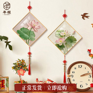 和气生财玄关装饰画新中式客厅入户正对门挂画寓意好招财挂饰挂件