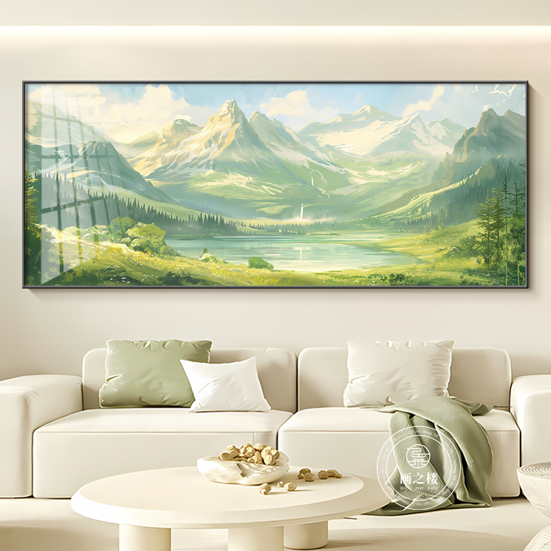 【聚财靠山图】客厅挂画