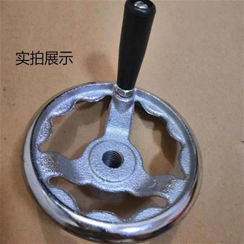 圆形板柄机床手轮手v柄手铁镀鉻操作燕MP尾丝杆滑台拖铸手轮