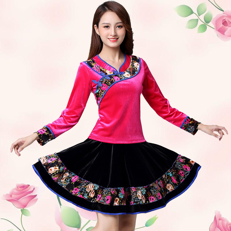 金丝绒立领广场舞套装春季新款长袖舞蹈服装中国舞跳舞表演练习服,运动/瑜伽/健身/球迷用品,广场舞套装,淘宝优惠券,粉丝福利购,淘宝优惠卷