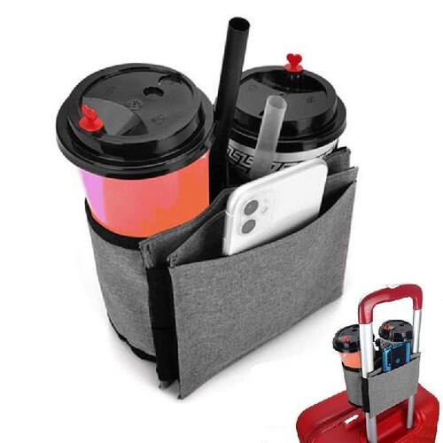 好货Luggage Travel Cup Holder Durable Free Hand Travel Lugga