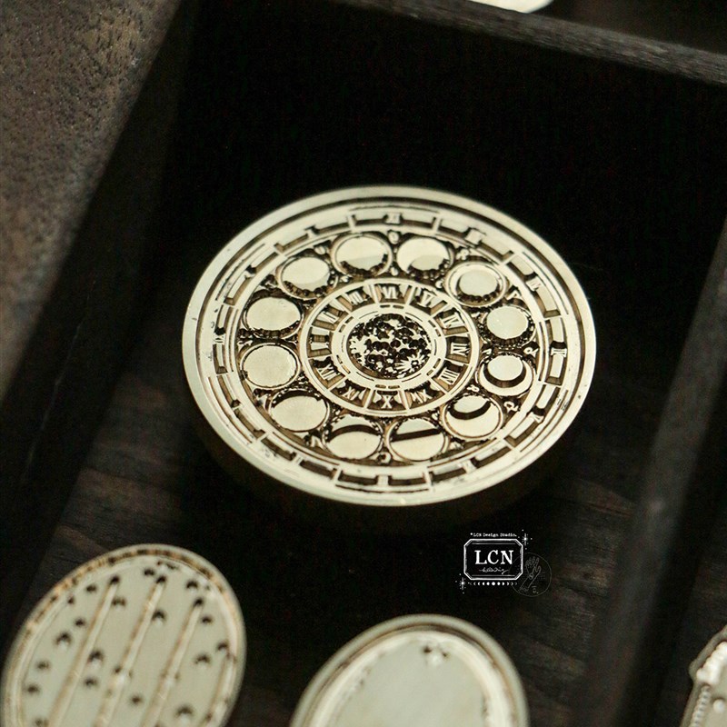 好货现货 台湾 吉 新款火漆印章 月相 星星 边框