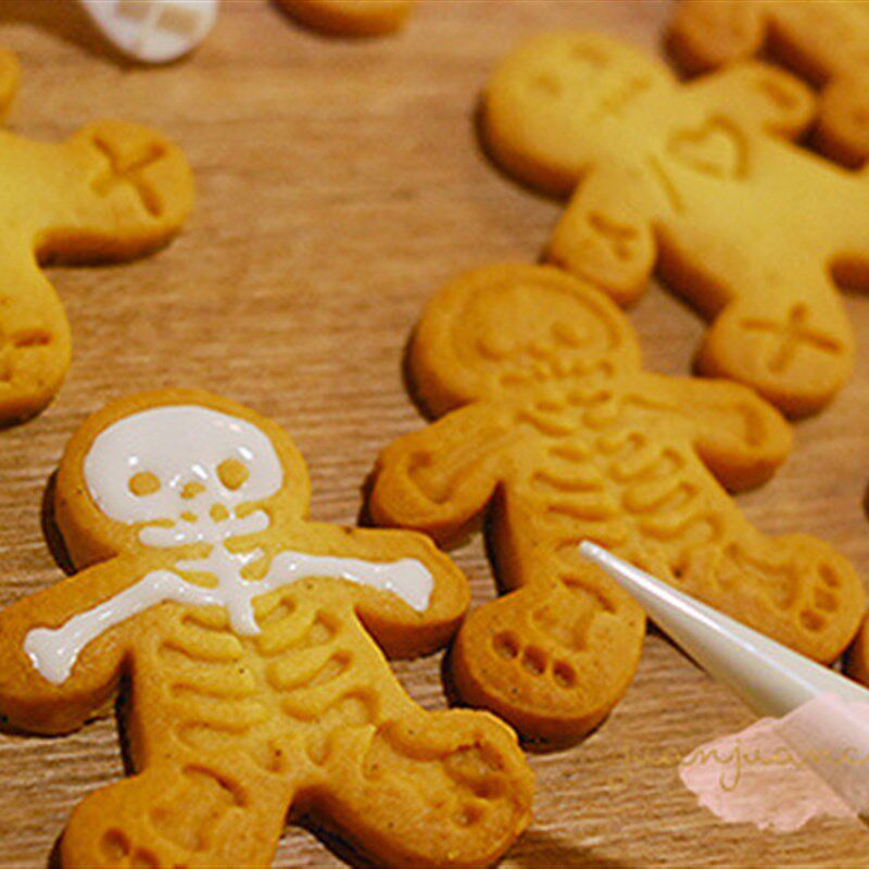 万圣节饼干模具 骷髅系列饼干模具糖霜翻糖切模烘焙工具