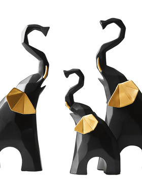 北欧轻奢风大象摆件创意客厅电视柜酒柜装饰品乔迁新居礼品送新人