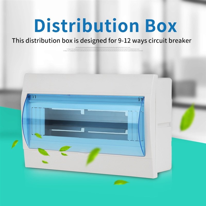 1pc Plastic Distribution Protection Box For 9-12 Ways Circui