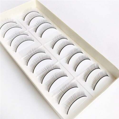 好货10 PairsSet False Eyelashes Handmade Training Lashes For