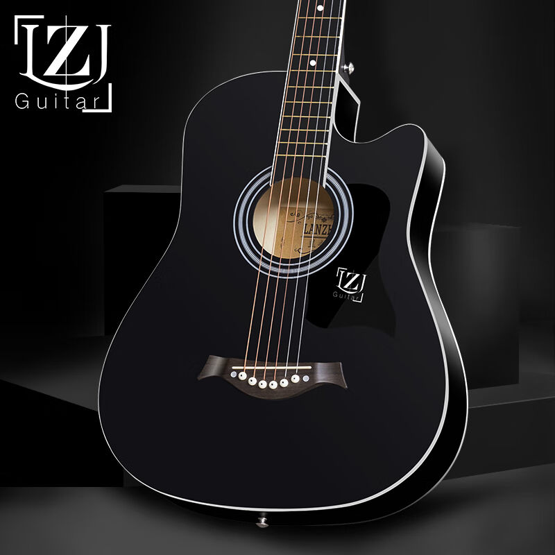 蓝之吉单板41寸初学者木吉他学生38寸新手练习男女生入门电箱款民