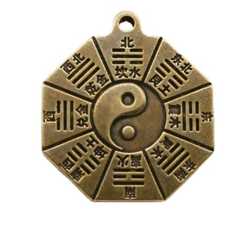 极速【戴着它真的櫺】疑难杂症病痛缠身体不好虚弱八卦吊坠黄铜挂