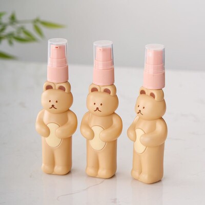 极速Lotion Bottle Spray Bottle Cute Bear Empty Pump Clear