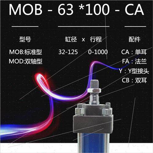 极速小型液压缸油缸双向轻型MOB32/40/50/63/80/100/125-200/300-