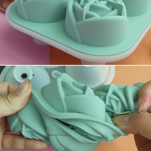 好货Silicone Ice Cubes Tray Stencils Mold 6 Cavity Easy Rele