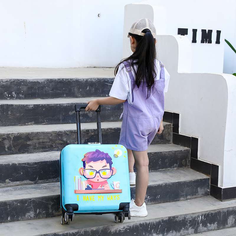 好货儿童卡通行李箱可坐可骑万向轮拉杆箱学生旅行箱男女拖拉箱密