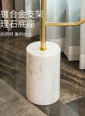 北欧落地灯摆件样板间客厅沙发灯卧室床头收纳轻奢大理石立式地灯