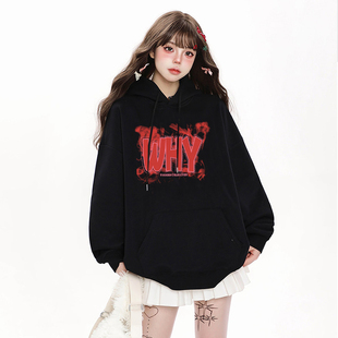 2026春款新款韩版小个子学生宽松显瘦连帽卫衣薄款外套上衣卫衣女