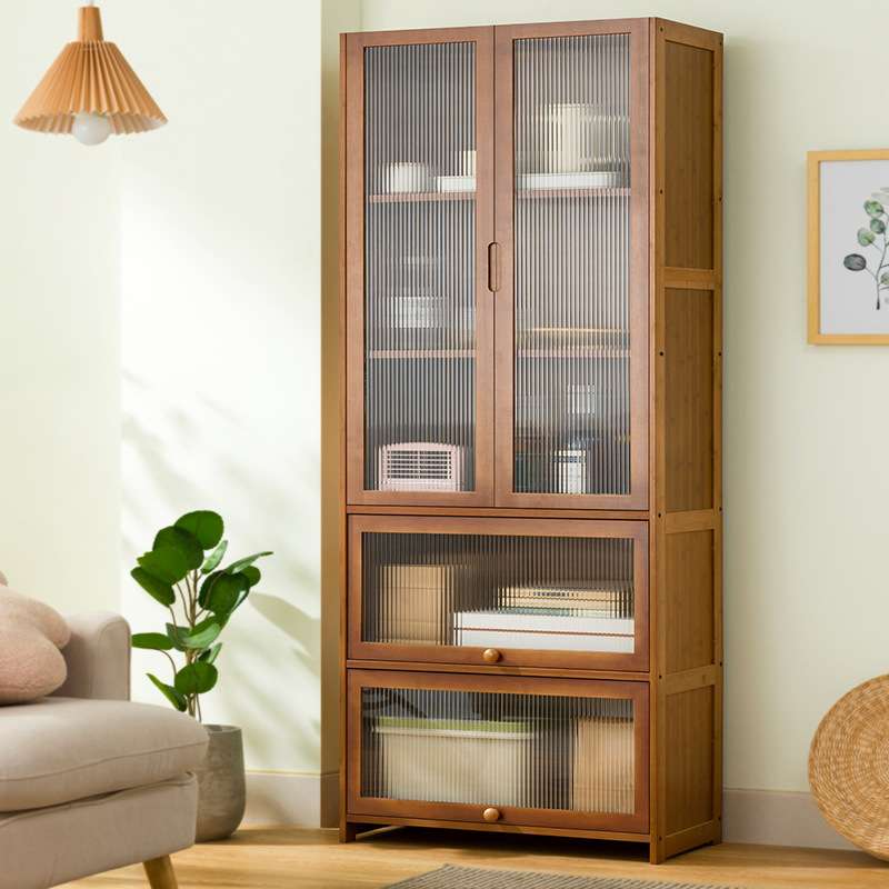 书架落地带门组合书柜收纳置物架类客厅简易办公桌面上简约卧室