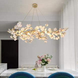 新中式客厅艺术吊灯陶瓷装饰灯后现代样板房复古风茶室餐厅吸顶灯