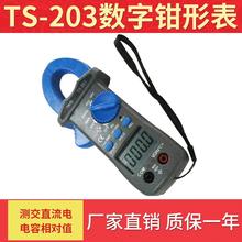 泰圣ac/dc数字钳形电流表带NCV感应电笔ts-203真值有效值钳形表