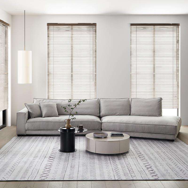 baxter转角异形沙发全羽绒客厅磨砂科技布意式极简大户型直排沙发