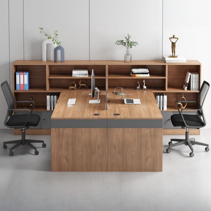 职员办公桌椅组合简约现代三人位办公桌子办公室财务室屏风办公桌