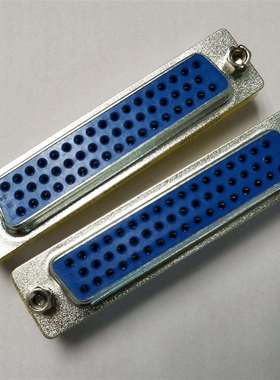 新品DB50芯转接头DSUB50母转母蓝色镀金d-sub50孔连接头1对1接线