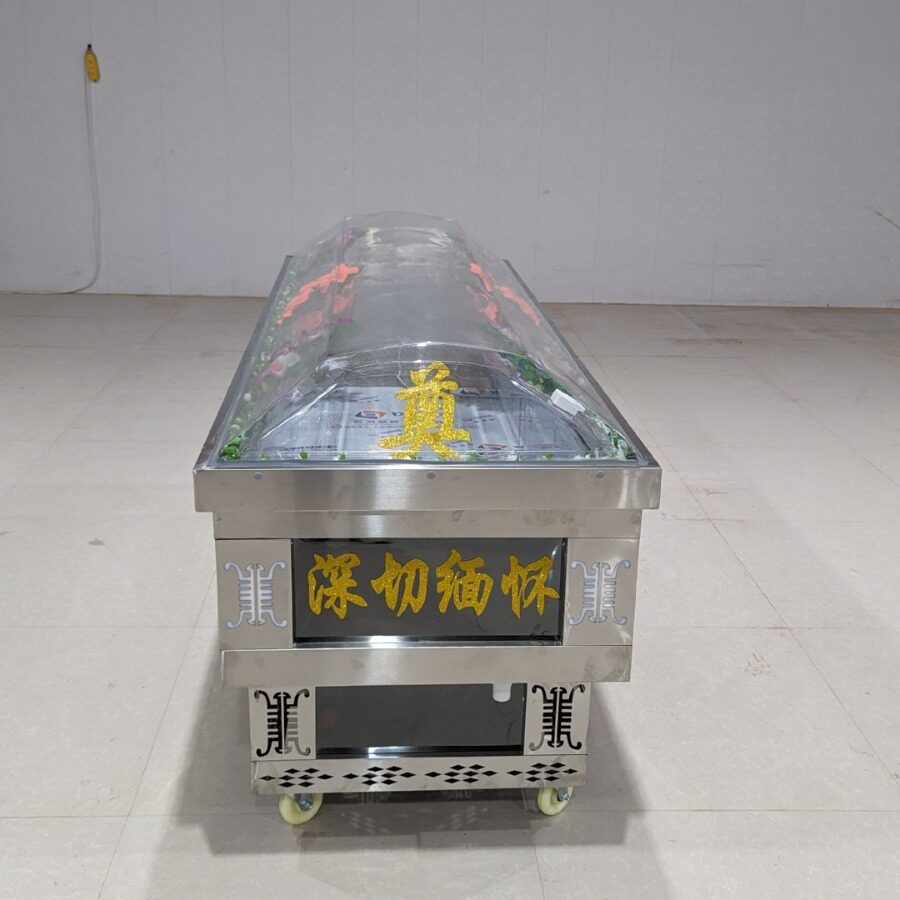 全铜管水晶棺冰尸柜灵堂布置