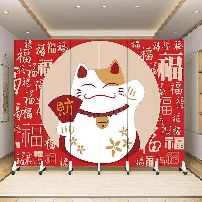 日式屏风折叠移动遮挡办公室隔断帘家用客厅简约隔板卧室装饰挡风