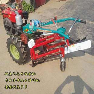 花生收获机手扶车带动链条式铺放整齐收割干净不压花生山地丘陵用