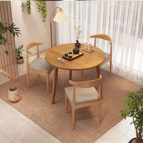 全实木茶台茶桌阳台小型喝茶桌家用茶几简约现代洽谈休闲桌椅组合