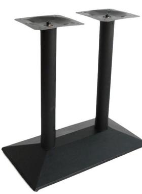 简约加厚铁板桌脚黑铁艺桌腿支架餐台脚斜面底钢板圆形底座桌架