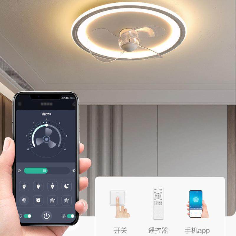 热销风扇吸顶灯新款现代简约卧室灯超薄电扇灯全光谱护眼灯办公室