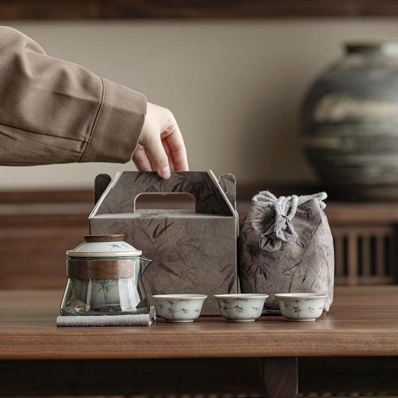 旅行茶具小套装便携式随身快客杯户外露营旅游泡茶壶茶杯一壶三杯,畜牧/养殖物资,畜牧/养殖器械,淘宝优惠券,粉丝福利购,淘宝优惠卷