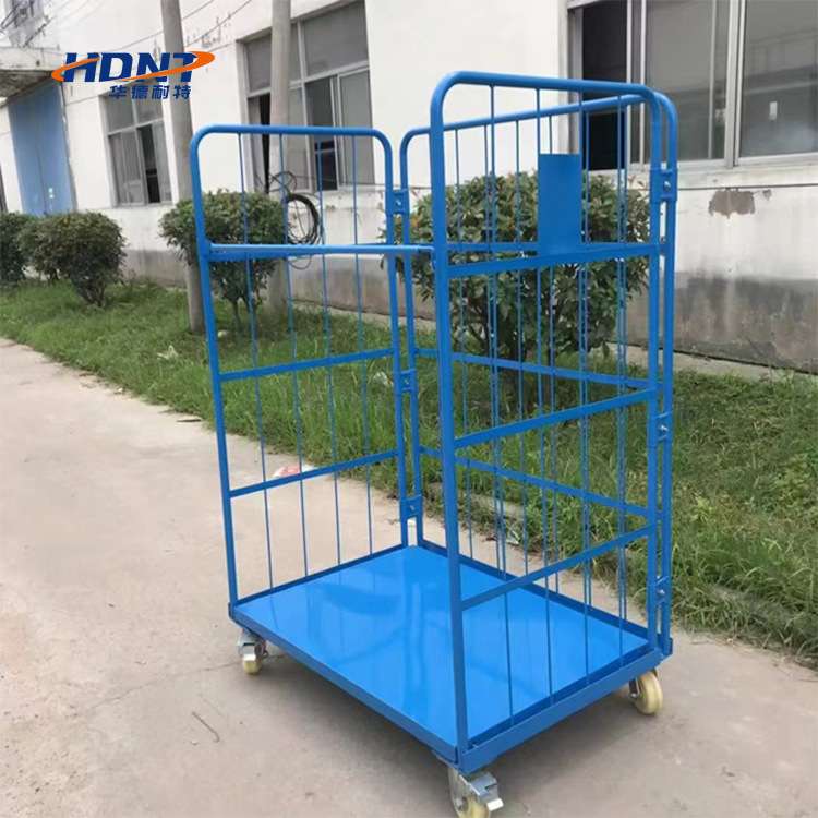 无门款三层折叠物流台车承载500kg车间周转笼车物料载货车