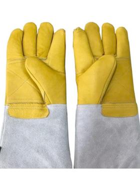 赛门SM-1046B皮革防液氮手套36cm和46CM冷藏室干冰耐低温手套