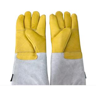 赛门SM-1046B皮革防液氮手套36cm和46CM冷藏室干冰耐低温手套