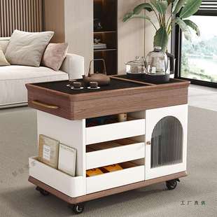 可移动小茶几茶桌茶台泡茶煮茶上下水一体式抽屉储物客厅阳台书房