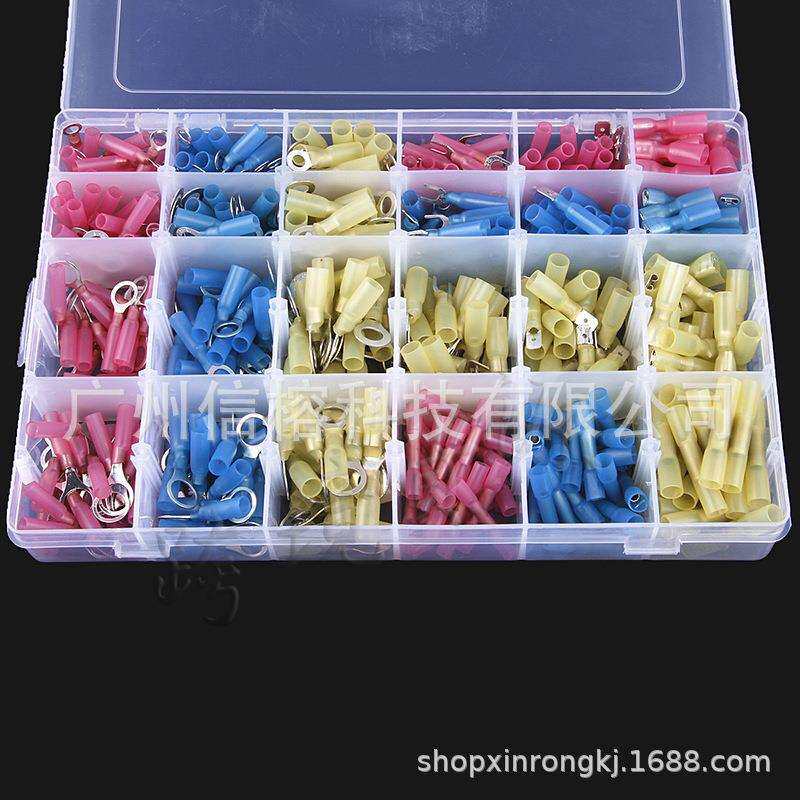 电商热缩端子盒装480pcs蓝色端子绝缘热缩中接端子