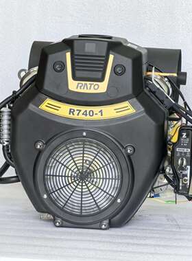 膨化机用改装双缸汽油发动机润通R740cc超静音曲轴25m