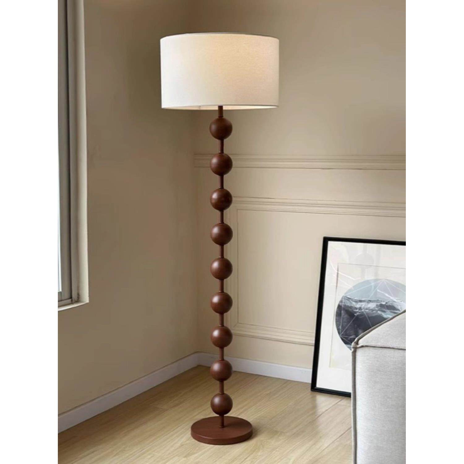 落地灯美式复古中古风客厅沙发装饰氛围灯护眼卧室床头北欧式灯具