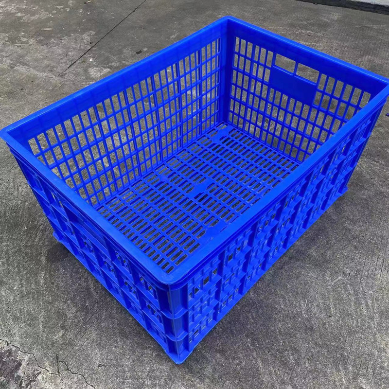 现货批发加厚塑料周转框带轮服装框子工业收纳胶框储物塑料周转箩