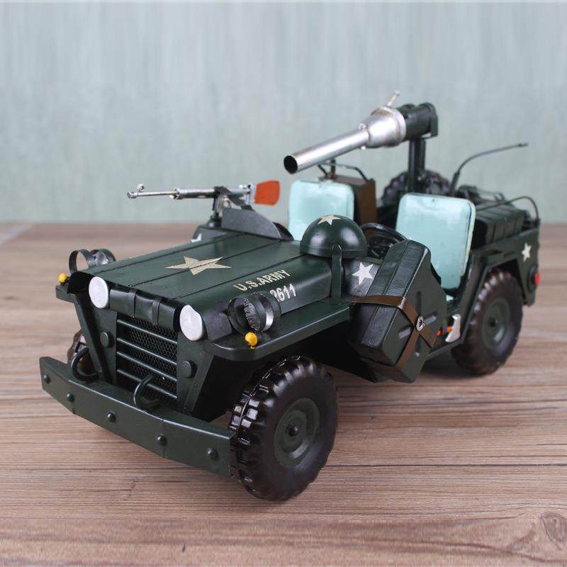 卡车模型复古怀旧铁皮家居装饰摆设创意道具工艺品摆件