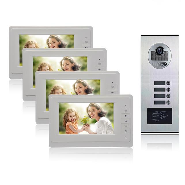 4/5/6/7/8/10户型/7寸彩色高清数字可视对讲门铃/直销/开锁