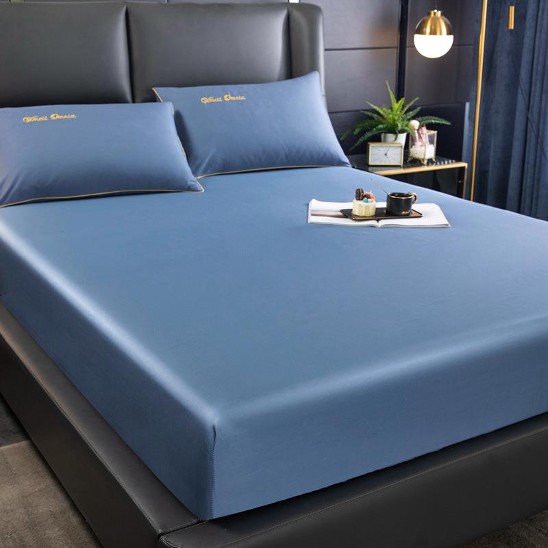 60支长绒棉床笠单件夏天加厚纯棉席梦思保护套欧式贡缎床罩套全棉