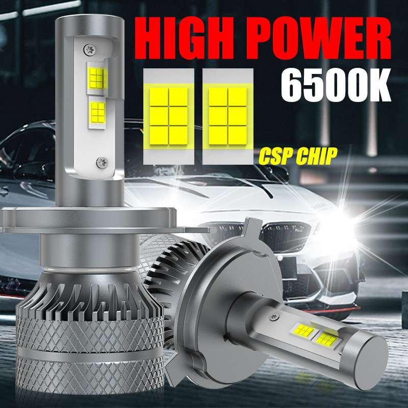 2PCS汽车LED大灯超亮H1H7H4H11远近光前车灯泡9005强白光90129006