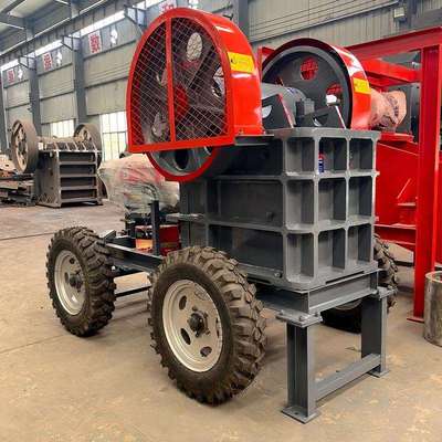 工厂价移动鹅卵石花岗岩颚式破碎机矿石固废垃圾鄂破碎石机