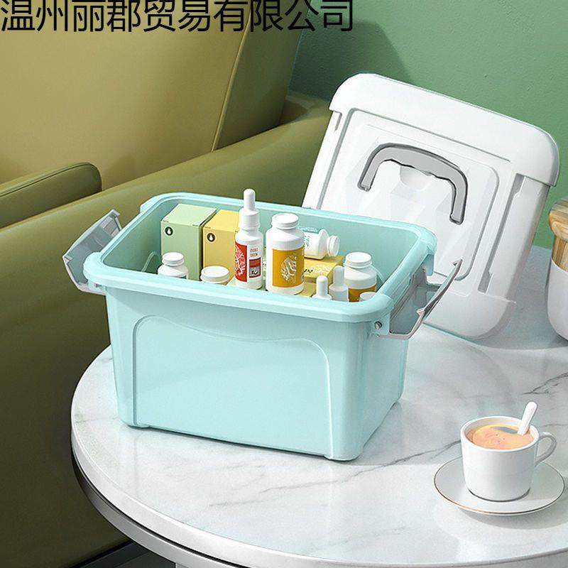 收纳箱中号有盖加厚大小号塑料整理收纳盒储物筐车载后备箱周转筐