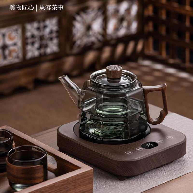 蒸煮茶壶电陶炉加热玻璃烧水壶家用茶具全自动小型新款煮茶器套装