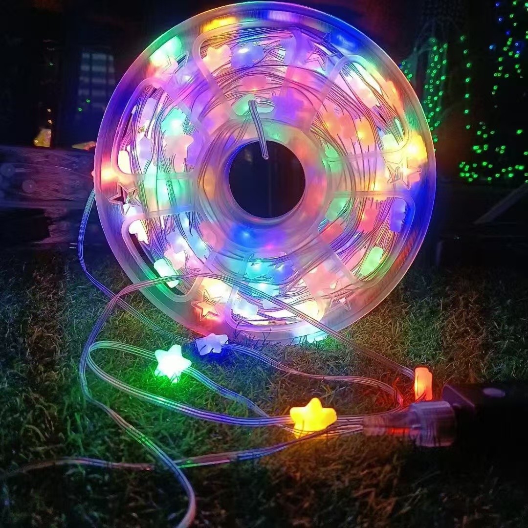 LED户外防水皮线灯串8模式24V