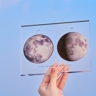速发你出生那天月亮相台moo亚克力创意纪球摆框情侣生日月念礼物